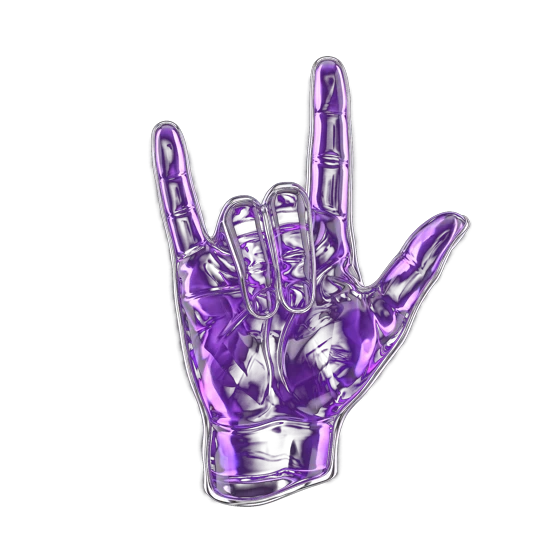 A hand signing I love you in American Sign Language.